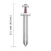 Viking Sword Silver Pendant With Garnets