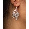KOČKA, stříbrné náušnice, Ag 925