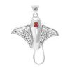 MANTA, stříbrný talisman s granátem
