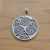 Celtic Sterling Silver Pendant Spiral Triskelion