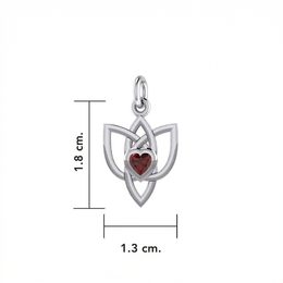 Keltská srdce s ametystem, stříbrné náušnice