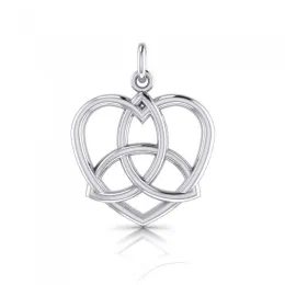 Trinity in Heart Sterling Silver Pendant