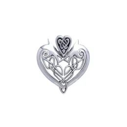 Celtic Knotted Heart Silver Pendant