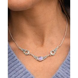 Lady Avalon, stříbrný náhrdelník s vltavínem