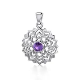 SAHASRARA Crown Chakra Silver Pendant Ag 925