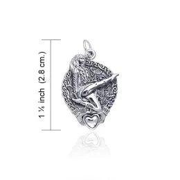 FLEUR DE LIS v keltském oválu, stříbrný šperk