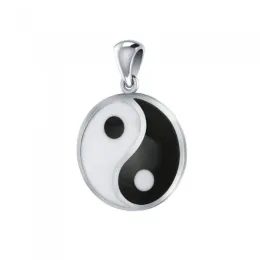 Jin a Jang, stříbrný přívěsek, Ag 925