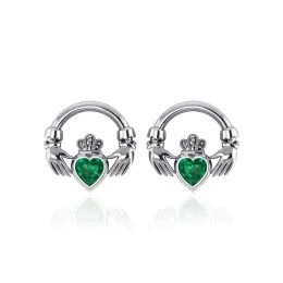 Claddagh Sterling Silver Post Earrings