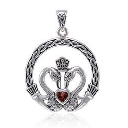 Celtic Swan Claddagh Pendant