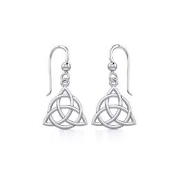 Triquetra – stříbrné keltské náušnice