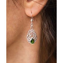 Věčný uzel – stříbrné náušnice s ametystem