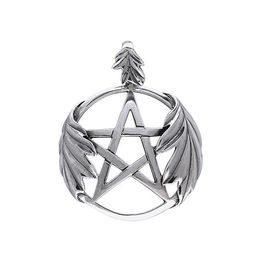 PENTAGRAM V DUBOVÉM LISTÍ. stříbrný přívěsek