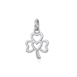 The Heart in Shamrock Silver Pendant