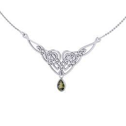 LADY AVALON, Moldavite, necklace, silver