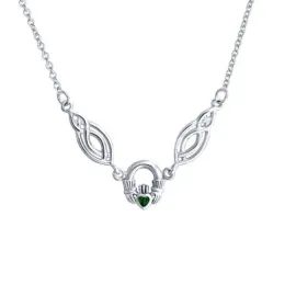 CLADDAGH, irský stříbrný náhrdelník