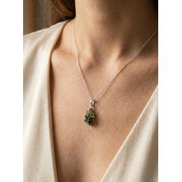 Stříbrný přívěsek s vltavínem 2,4g