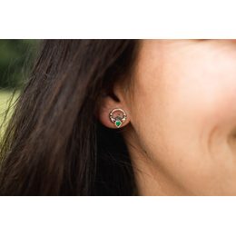 KOČKA, stříbrné náušnice, Ag 925