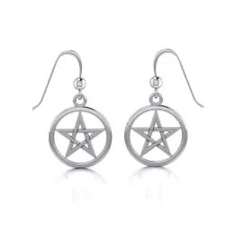 Silver Pentacle Earrings