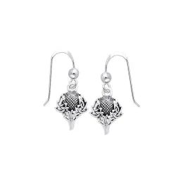 Alba Thistle Silver Earrings