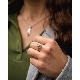 KELTSKÝ STŘÍBRNÝ PRSTEN s kubickou zirkonií