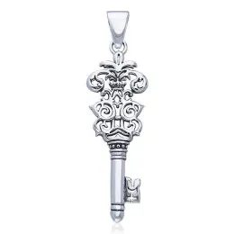 Key Of Knowledge Silver Pendant
