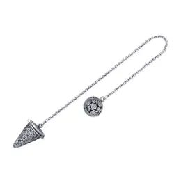 Silver Pendulum With Triple Spiral