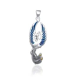 Phoenix Silver Pendant With Paua Shell