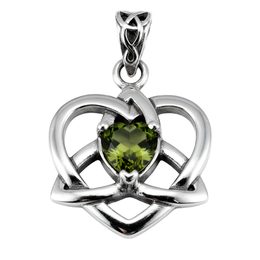 Stříbrný přívěsek s vltavínem 2,4g