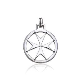 TEMPLÁŘSKÝ KŘÍŽ, stříbrný amulet, Ag 925