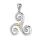Silver Triskell With Gold Plated Triquetra