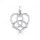 Trinity in Heart Sterling Silver Pendant