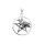 Pentacle With Raven Silver Pendant
