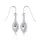 Celtic Silver Earrings with Cubic Zirconia