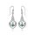 Heart Claddagh With Celtic Trinity Knot Silver Earrings