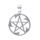 Silver Pentacle in Oak Leaves Pendant