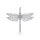 Celtic Dragonfly with Trinity Knot: Sterling Silver Pendant