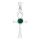 Ankh Sterling Silver Pendant with Malachite
