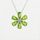 Olivínový květ – stříbrný přívěsek s olivínem a řetízkem