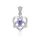 Keltské srdce s ametystem, stříbrný přívěsek
