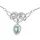 OCEANIA, Sterling Silver Necklace with Blue Topaz
