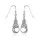 Celtic Moon Silver Triquetra Earrings
