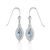Celtic Silver Earrings with Faceted Blue Topaz