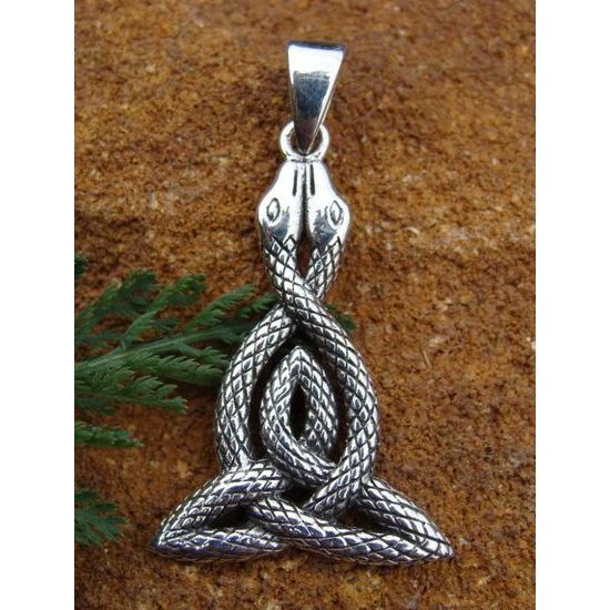 Celtic Snake Pendant Sterling Silver