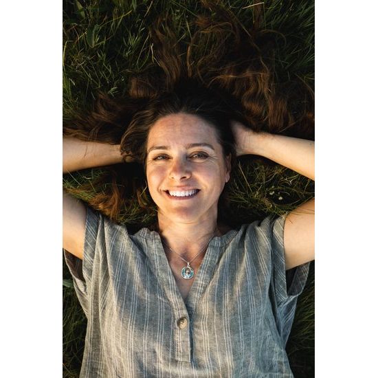 FÉNIX, stříbrný talisman s malachity