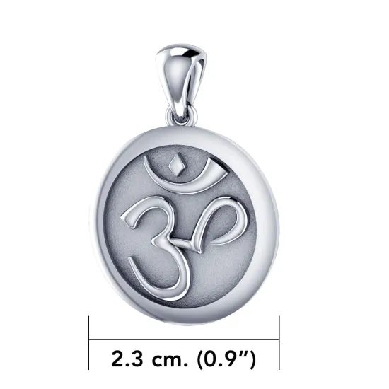 ÓM, meditační přívěšek, Ag 925