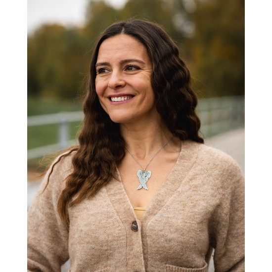 ANDĚLSKÁ KŘÍDLA, masivní stříbrný závěs, Ag 925, 11,9 g