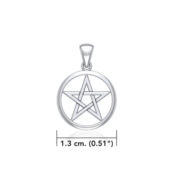 Stříbrný přívěsek pentagram