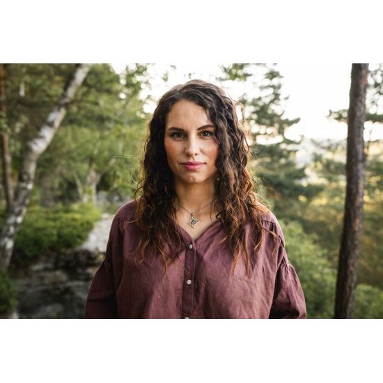 Čtyřcípý uzel stříbrný přívěsek s pozlacením