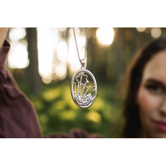 SKOTSKÉ DUDY, stříbrný přívěšek