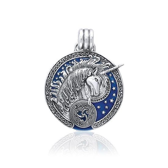 Celtic Unicorn Sterling Silver Pendant